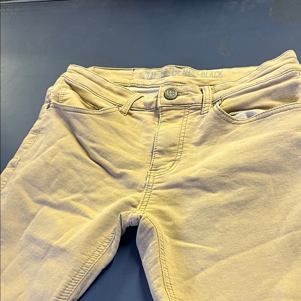 Men's Slim Fit Beige Jeans